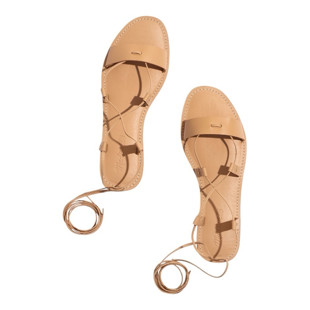 Madewell The‎ Boardwalk Lace-Up Sandal in Leather Size 8